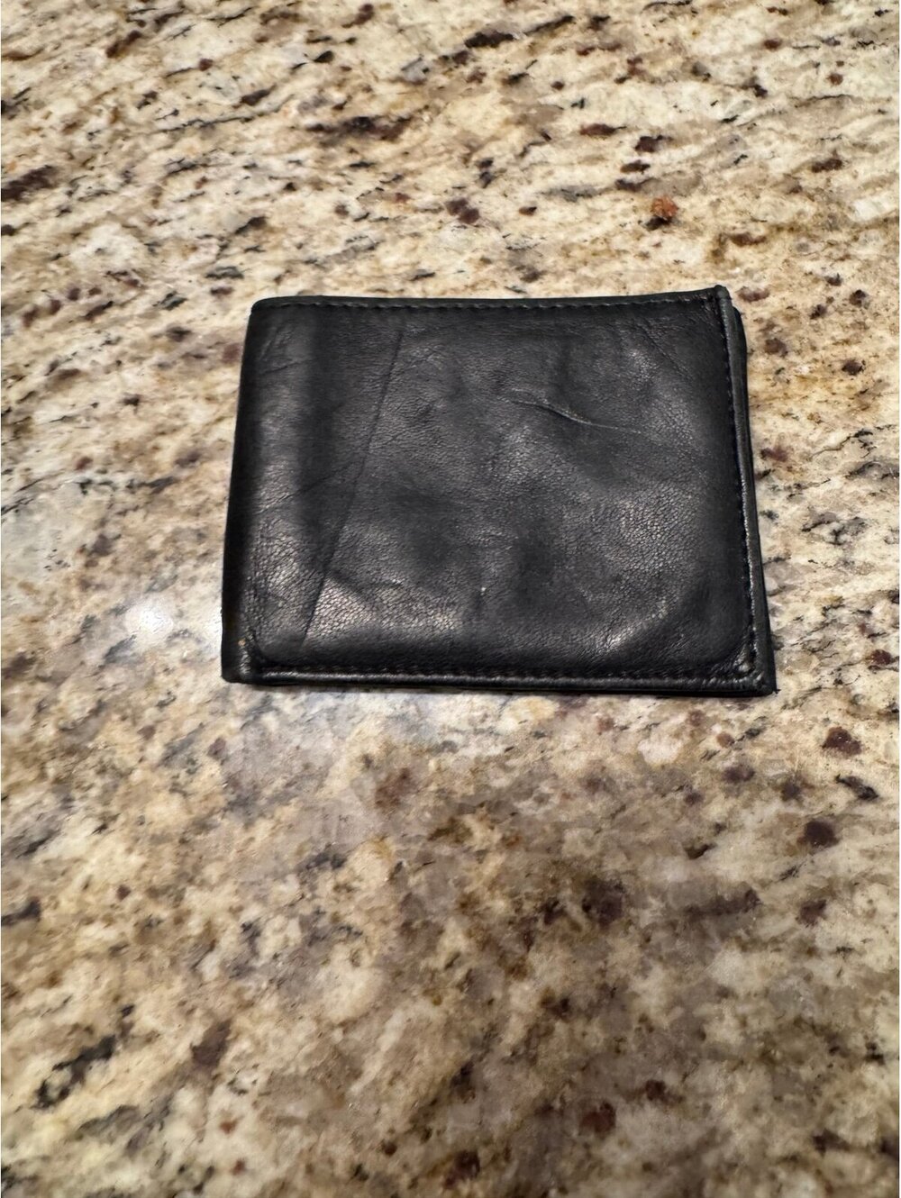 Fossil Front Pocket Minimalist Slim ID Wallet -Black Leather